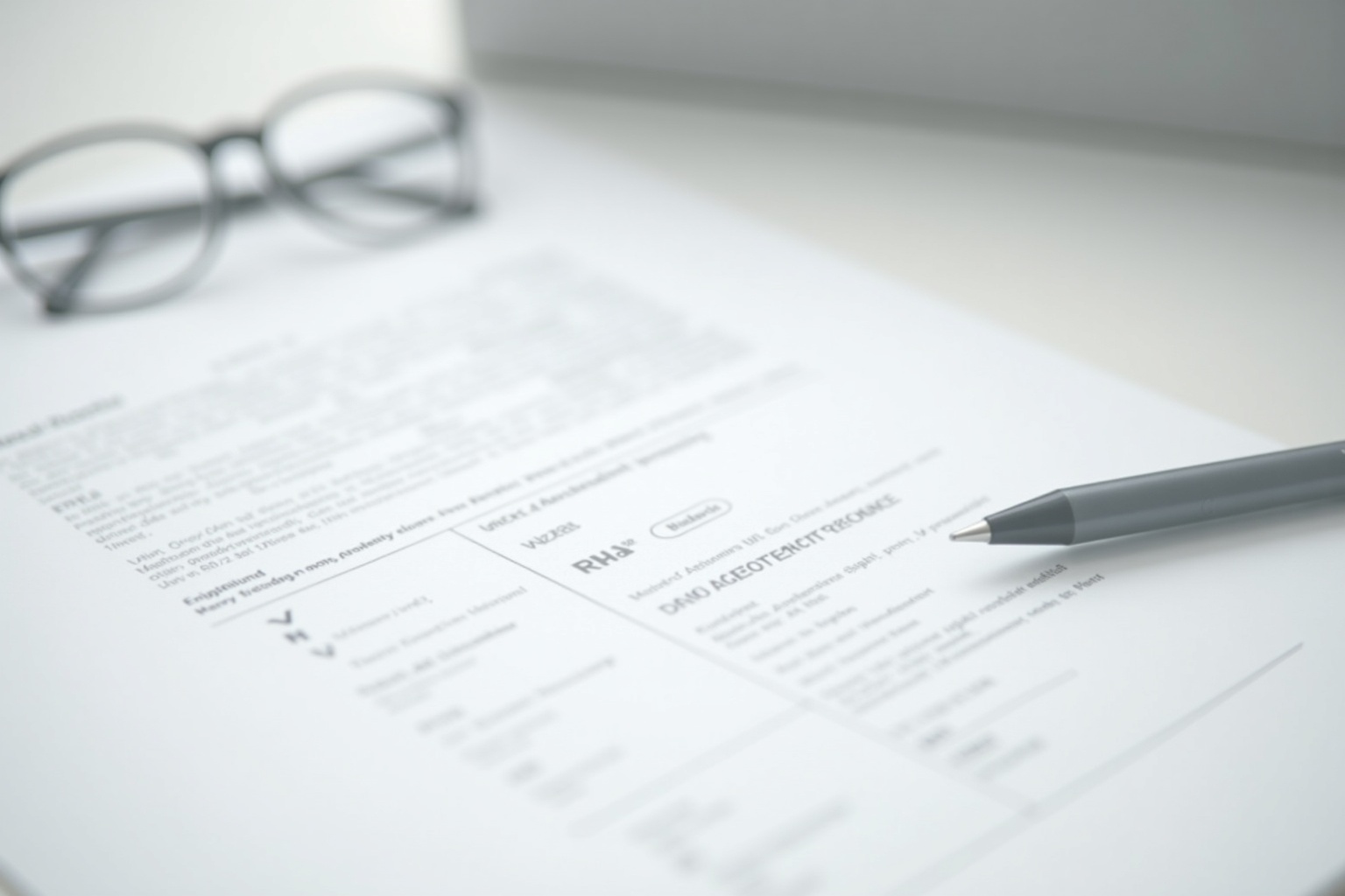 Schufa-Auskunft Dokument auf einem Schreibtisch